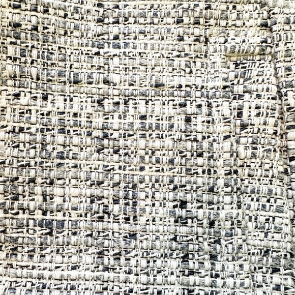 Banana Republic Tweed Blazer Woven in Italy by Nova Fides Size 4 White Blue Blk - Picture 10 of 10